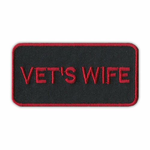 Vet's Wife Embordered Patch-3 X 1.5