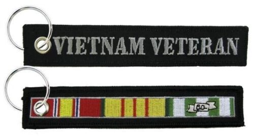 Vietnam Veteran Ribbon Embroidered Key Chain 5.5