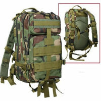 Rothco 2579 Woodland Camo Medium Transport Molle Assault Backpack