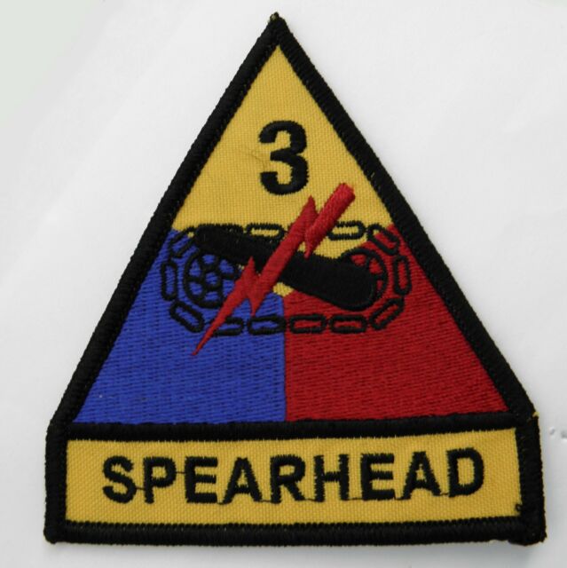 3rd Armored Division Spearhead Army Embroidered Patch 3x3-Spearhead