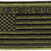 U.S. Air Force Veteran  OD Green Hook &Loop 2 piece Patch