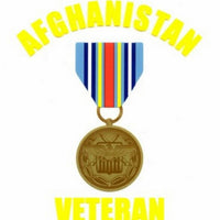 Afghanistan Veteran with/ medal Decal