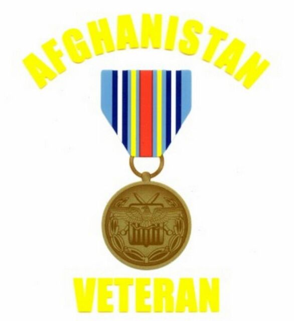 Afghanistan Veteran with/ medal Decal