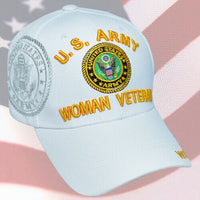 U.S Army Women's Veteran White Cap