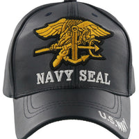 U.S Navy Seal USN FAUX Leather Ball Cap