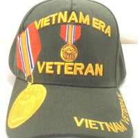 Vietnam Era Veteran Cap with shadow Medal Olive Green