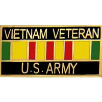 Vietnam Veteran United States Army with Ribbon Pin