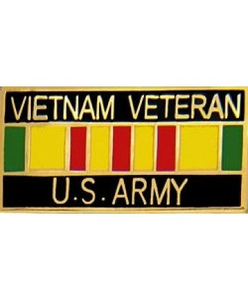 Vietnam Veteran United States Army with Ribbon Pin