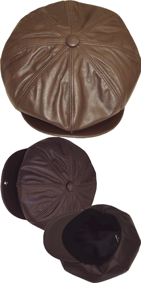 Leather Big Apple Hat